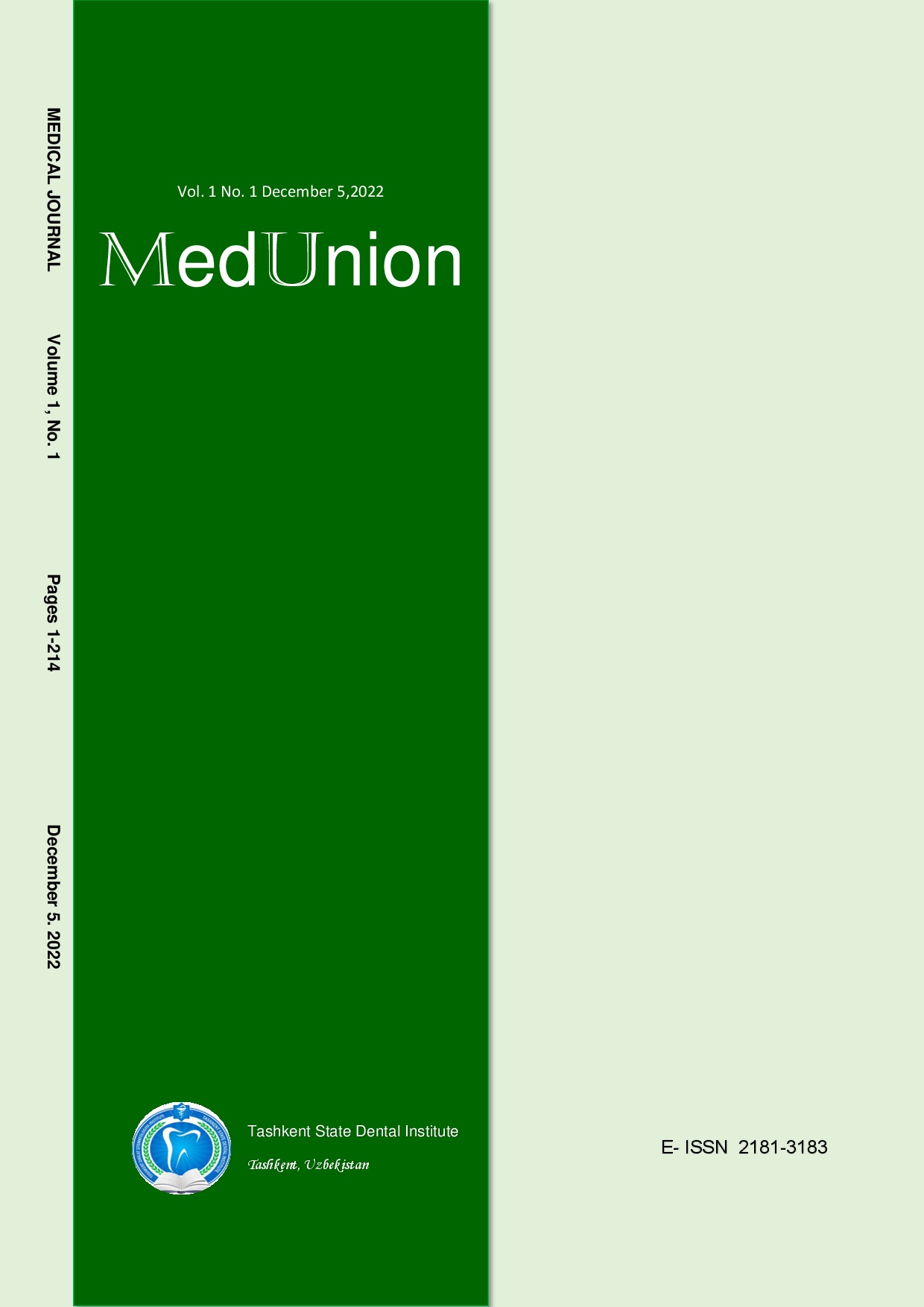 					Показать № 1 (2022): MedUnion, Том 1, Выпуск 1, 2022
				